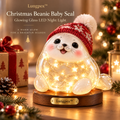 Lungpex™ Christmas Beanie Baby Seal Glowing Glass LED Night Light